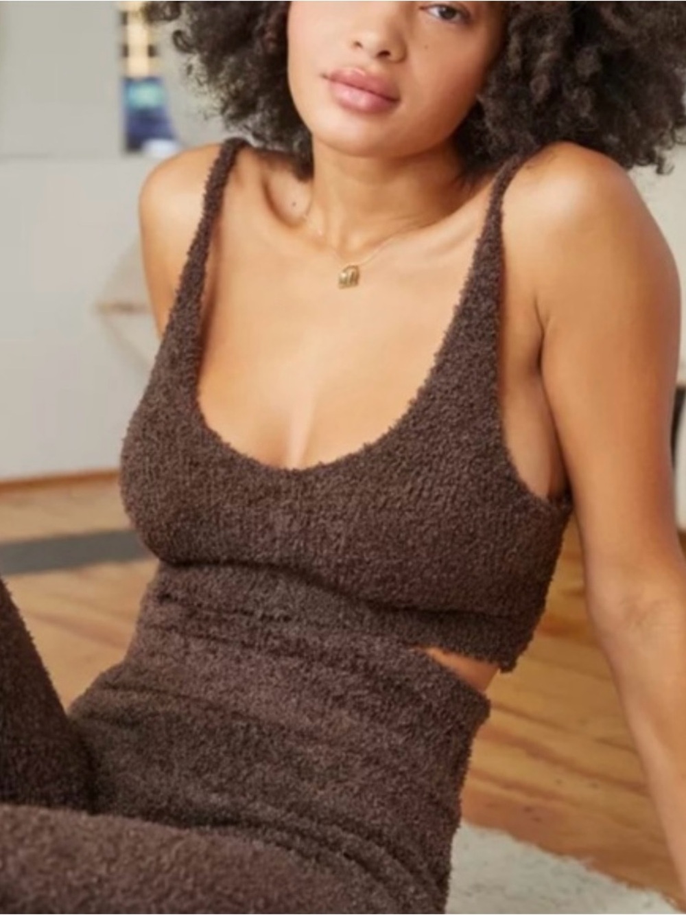 Out From Under Nico Wrap Sweater Tank Top size XS brown